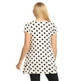 thumbnail image 4 of Women's Solid Casual Short Sleeve Loose Fit pockets Knit Tunic Top S-3XL, 4 of 4