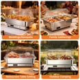 thumbnail image 6 of COZONY 9QT Electric Chafing Dish, Full Size Buffet Food Warmer w/ Adjustable Temperature Roll Top, 6 of 9