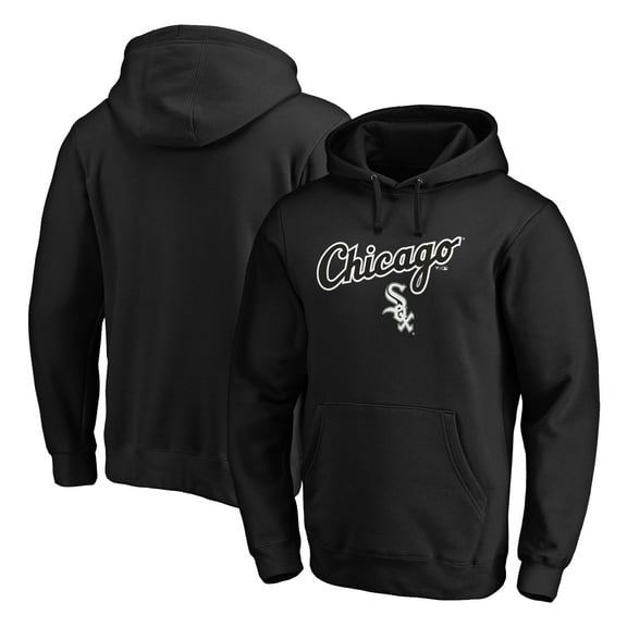 Men's Black Chicago White Sox Team Lock Up Wordmark Pullover Hoodie