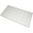 thumbnail image 5 of NicePackaging  40 Compartment White Leatherette Sorting Tray with Free-standing White Plastic Display Tray  For Sales / Showcase / Home / Store Use - 14.75" x 8.25" x 1", 5 of 7