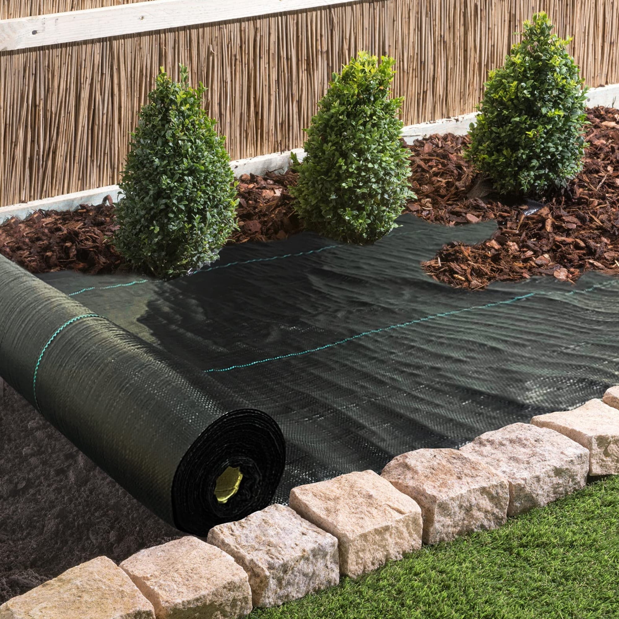 HOSTIC 4FT*150FT Weed Blocker Garden Weed Barrier Heavy Duty Landscape Fabric Weed Control Ground Cover Easy Setup and Superior Weed Control for Gardening, Farming, Agriculture