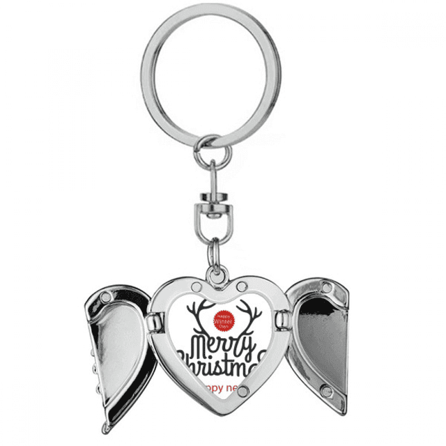 Llavero de alas de ángel en forma de corazón Unbranded Para festival de invierno