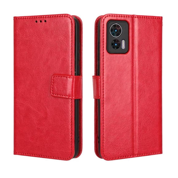 Funda tipo libro para Motorola Edge 30 Neo, cartera todo‑en‑uno, funda multifuncional con tarjetero y correa de muñeca desmontable