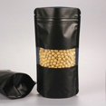 thumbnail image 4 of 50PCS Plastic Food Storage Bag with Window Stand Up Zipper Lock Sealing Packaging Pouches Black Matte 10x15+3cm, 4 of 4