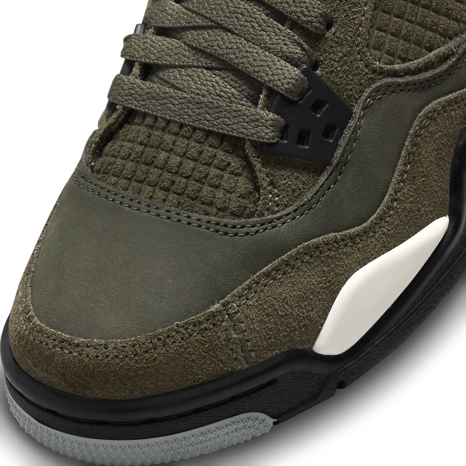 Air Jordan 4 Retro SE Craft GS, Medium Olive Canvas, Pale Vanilla 