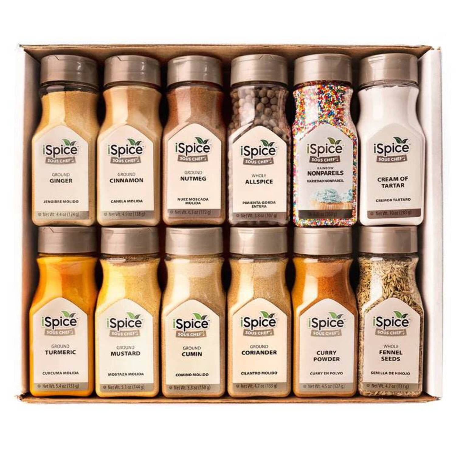 iSpice | 48 Pack of Spice and Herbs | Total Kitchen | Mixed Spices  Seasonings Gift Set | Kosher