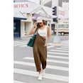 thumbnail image 2 of Ekouaer Baggy Jumpsuits for Women V Neck Sleeveless Overall Jumpers Stretchy Adjustable Strap Romper Jumpsuit Maternity Clothes, 2 of 5