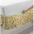 thumbnail image 2 of Chevron Bed Skirt, Retro Style Rainbow Colored Angled Stripes Creative Arrangement Repeating Pattern, Elastic Bedskirt Dust Ruffle Wrap Around for Bedding Decor, 4 Sizes, Multicolor, by Ambesonne, 2 of 2