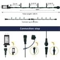 thumbnail image 6 of Morttic Christmas String Lights Plug in 8 Modes 99ft 300 LED Outdoor Waterproof Fairy Lights for Indoor Outdoor Christmas Tree Garden Wedding Party Decoration , Cool White, 6 of 6