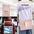 thumbnail image 3 of XYX Case for iPad Air 13 (2025)/iPad Air 13 (2024)/iPad Pro 12.9 inch (2022/2021/2020/2018) with 360 Degree Rotating, Hand Strap, Shoulder Strap, Cherry Pink, 3 of 7
