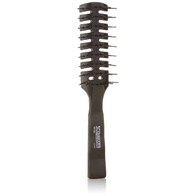 Cepillo estilista con ventilación de 7 filas, color negro, de Scalpmaster