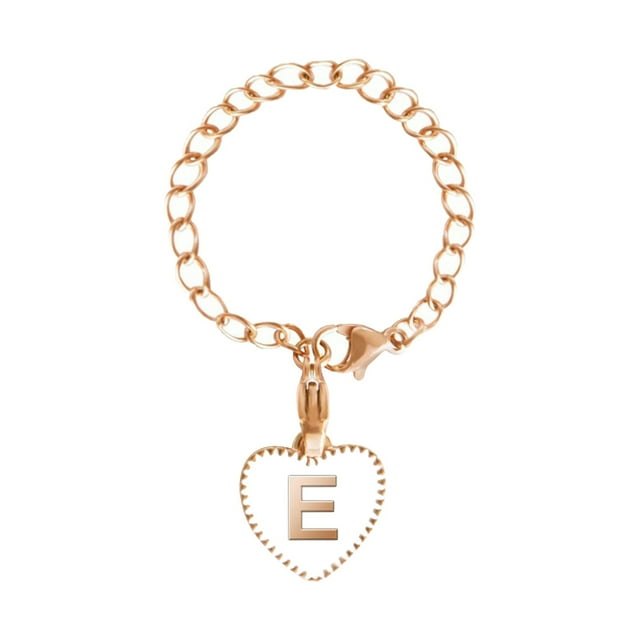 Accessoires de Charme Lettre pour Tasses et Gobelets Forme Cœur Identification par Initiale Charmes Idée de Vacances de Noël Réfléchie