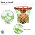 thumbnail image 3 of Luxtrada Glow In The Dark Outdoor Basketball Net Nylon Glowing Basketball Hoop Rim Net All Weather Thick Replacement Standard Size Net Rim Hoop Heavy Duty 12 Loops (Green), 3 of 9