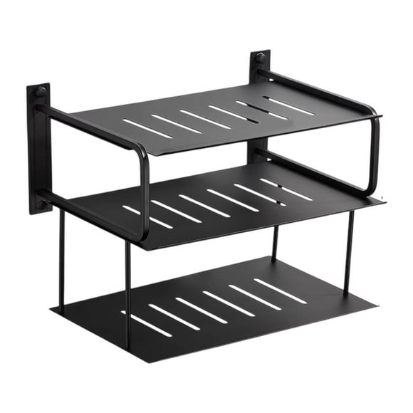 Estante de proyector de 3 capas para el organizador de pared enrutador Stand PRÁCTICA Caja de almacenamiento de estante de enrutador para la cámara Negro