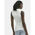 thumbnail image 3 of Time and Tru Women's Pucker Mock Neck Top, XS-XXXL, 3 of 5