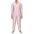 thumbnail image 3 of Fotbe Easter Cute Rabbit Pijama de Hombre con Estampado de Manga Larga, Conjunto de 2 Piezas, Ropa de Dormir Suave y Cómoda con Bolsillos-XX-Large, 3 of 7