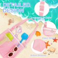 thumbnail image 4 of Mesh Beach Bag, Extra Large Beach Tote with Zipper Pocket Pool Bag for Cruise/Swim/Vacation Essentials, 4 of 7