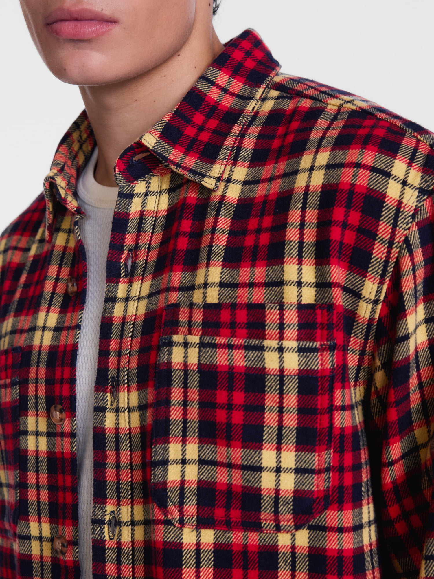 Brahma Men's Work Flannel Shirt with Long Sleeves, Sizes S-3XL