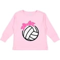thumbnail image 3 of Inktastic Volleyball with Pink Bow Boys or Girls Long Sleeve Toddler T-Shirt, 3 of 5
