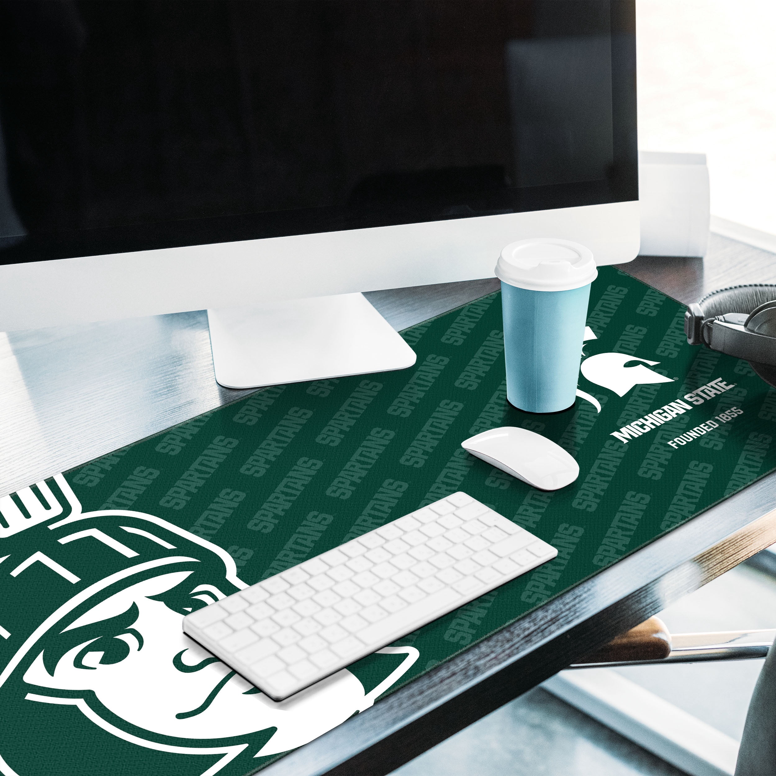 YouTheFan NCAA Michigan State Spartans Logo Series Desk Pad