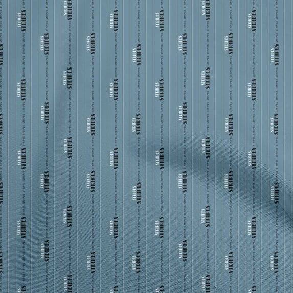 oneOone Cotton Poplin Teal Blue Fabric Text Sewing Craft Projects Fabric Prints By Yard 42 Inch Wide