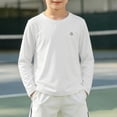 thumbnail image 2 of REDARER Boys & Girls Long Sleeve Ice Silk Shirt Breathable Lightweight Sun Protection Casual Athletic Tee,6-7 Years, 2 of 7