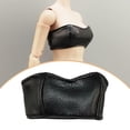 thumbnail image 1 of Top de tubo veraniego a escala 1/6 para mini muñecas, sin tirantes, top corto básico para cosplay, cubre pecho para figuras de acción de 30 negro, 1 of 8