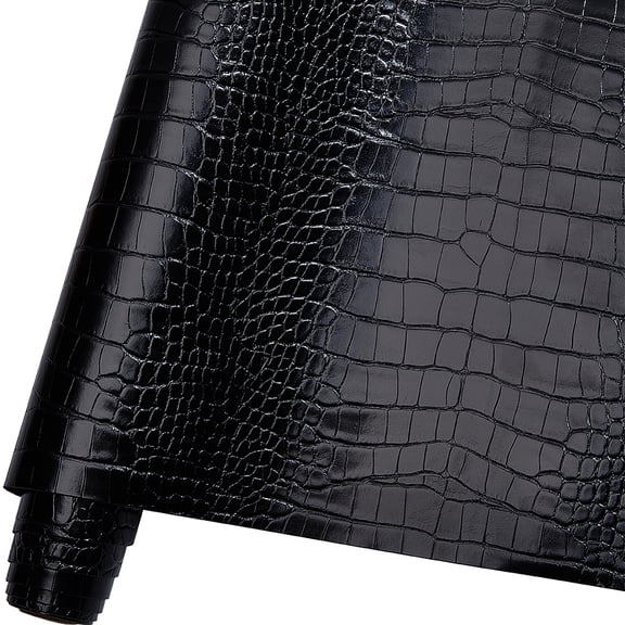 Crocodile Leather Fabric 53"x12" PU for Embossed Sewing Skin Grain Sheets Fabric Material DIY Upholstery Crafts Handbags Furniture Car Wrapping