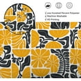 thumbnail image 6 of Boho Abstract Colorful Floral Shower Curtain, Vintage Retro Patchwork Blue Green Flower Botanical Geometric Aesthetic Groovy Bathroom Decor Shower Curtain Set with 12 Hooks, 72X72IN, 6 of 6