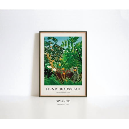 Rousseau Exotic Jungle Landscape Unframed Paper Print