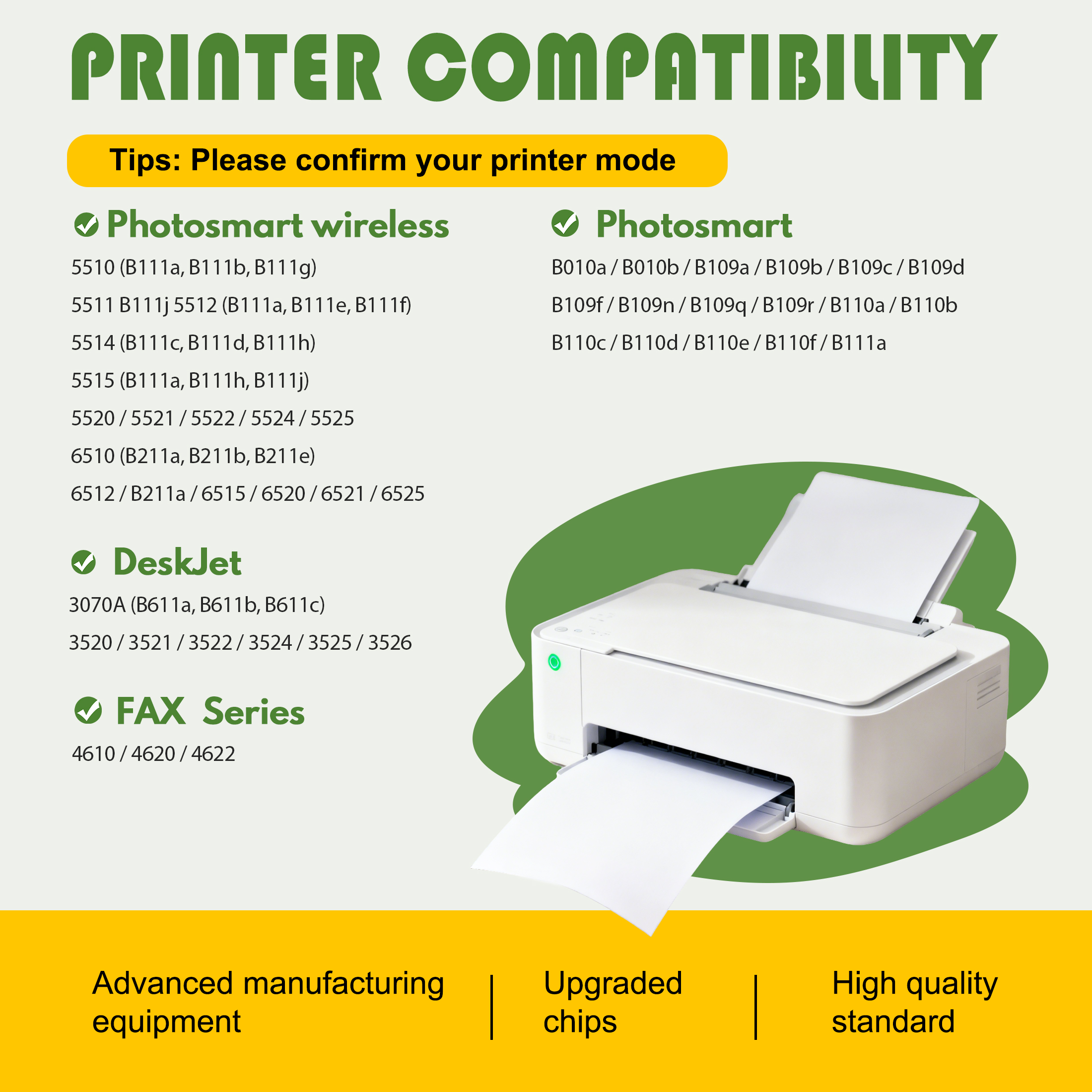 564 Printer Ink 564XL Ink Cartridge Compatible for 564 XL Ink Cartridge 564 Ink DeskJet 3520 3522 4-Pack