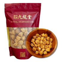 Royal Seafood USA Hokkaido Dried Scallops from Japan, Sun dried Scallops 8oz  (Medium Size (60-65 PCS)