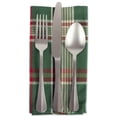 thumbnail image 3 of CC Home Furnishings Set of 6 Vibrantly Colored Plaid Pattern Square Napkins 20", 3 of 6