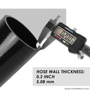 DNA Motoring SH-2-12-BK 4-PLY 2 ID 12LONG TURBO/AIR INTAKE/INTERCOOLER PIPING BLACK SILICONE HOSE/PIPE