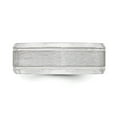 thumbnail image 3 of SS 8mm Brushed Fancy Band Size 9 in Sterling Silver, 3 of 3
