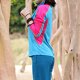 thumbnail image 4 of MHFRRA Camiseta de Manga Larga con Protección Solar para Mujer, Ligera, de Secado Rápido, para deportes Al Aire Libre, Senderismo y Montañismo. Azul Cielo, 4 of 5