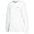 thumbnail image 2 of Women's White Clemson Tigers Hand-Drawn Stadium Comfort Colors Oversized Long Sleeve T-Shirt, 2 of 3