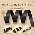 thumbnail image 5 of JASGOOD Ratchet Leather Belt for Women Ladies Belt with Gold Buckle, Black, 5 of 7
