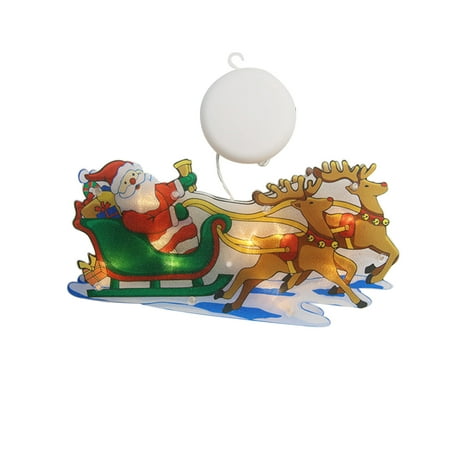 

Christmas Window Silhouette Lighted Xmas Decoration for Window Home Room Party Shop Indoor Window Light 5 Styles