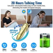 New Bee Bluetooth Earpiece,Wireless Handsfree in-Ear with Microphone, 20 Hrs Talking Time 180 Days Standby Time Bluetooth V5.0 Headset for iPhone/Android/Business/Trucker/Driver,Gold