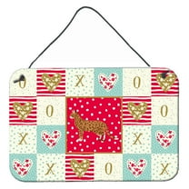Carolines Treasures CK5582DS812 Cheetoh 3 Cat Love Wall or Door Hanging Prints 8x12 multicolor