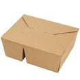 thumbnail image 6 of Bio Tek 47 oz Rectangle Kraft Paper #3 Bio Box Take Out Container - 2-Compartment - 6 1/2" x 5 1/4" x 2 1/2" - 200 count box, 6 of 10