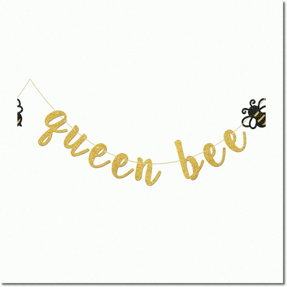 Bumble Bee Décorations de Fête d'Anniversaire pour Maman, Décoration de Fête d'Anniversaire en Paillettes Dorées
