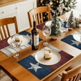 thumbnail image 4 of Retro Western Texas Stars Placemats Set of 2, Rustic Country Wood Table Mats Washable Heat-Insulation Non-Slip Place Mats for Kitchen Dinner Table Indoor Outdoor Decor,13x19 Inch, 4 of 9