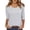 White, variant on Yubnlvae Black Womens 3/4 Length Sleeve Tunic Tops Casual V Neck Shirts Basic Tees Business Work Blouses Summer Fall 2025 Clothes, L