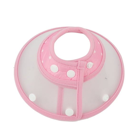 Collar protector rosa para mascotas, funda protectora para la cicatrización de heridas, para gatos y perros (S)
