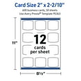 thumbnail image 5 of Avery Arched Business Cards, 2" x 2-2/10", Glossy White, 600 Total, 5 of 9