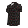 thumbnail image 2 of Xecao Red Poker for Mens' Casual Short Sleeve Button-Down Polo Shirts for a Classic Golf Look, 2 of 9