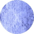 thumbnail image 1 of Ahgly Company Machine Washable Indoor Round Abstract Blue Contemporary Area Rugs, 4' Round, 1 of 4