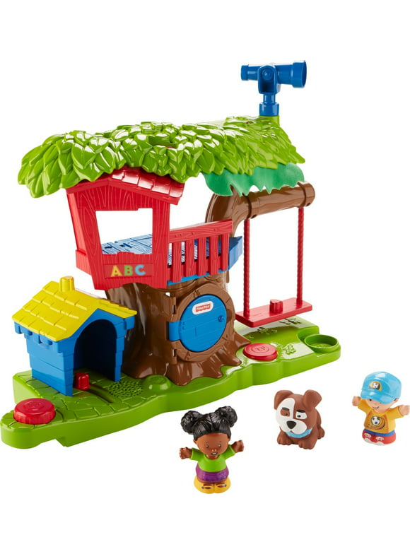 Fisher-Price Little People Musical Playset for Toddlers, Swing & Share Treehouse, 3 Figures